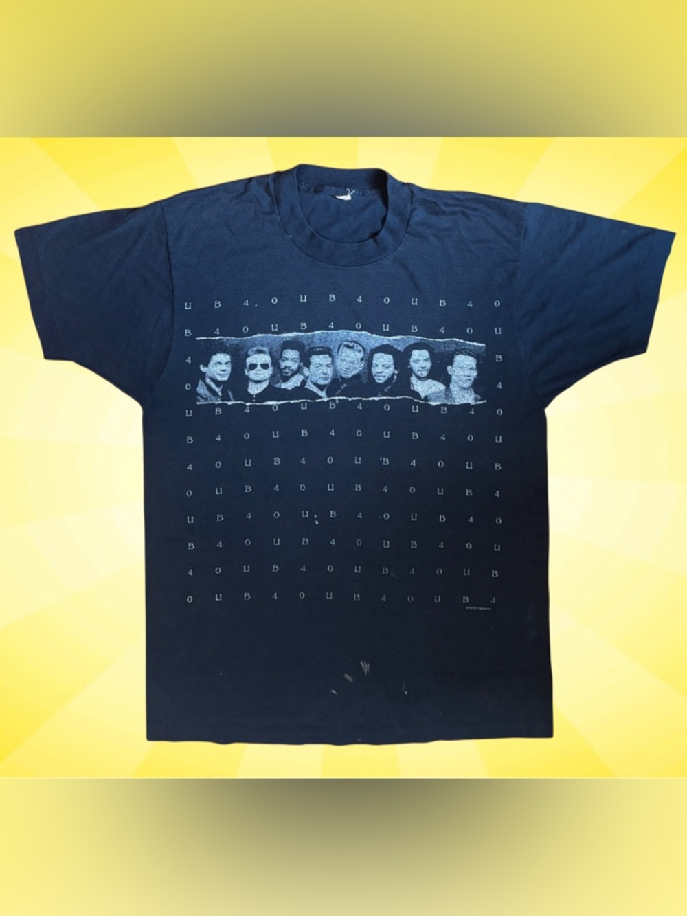 Vtg UB40 Concert Tour T Shirt 1988/89 Authentic Single Stitch Screen Stars L 80s